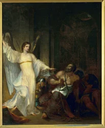 Ängel som befriar Sankt Petrus från fängelset, ca 1814